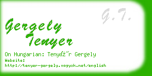 gergely tenyer business card